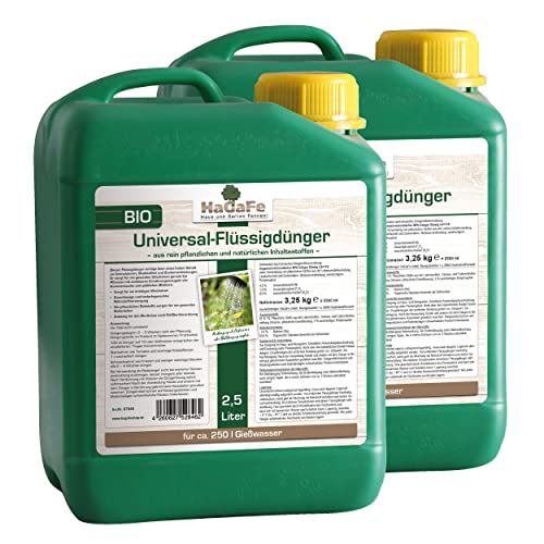 HaGaFe Bio Universal Flüssigdünger Blattdünger Universaldünger Dünger f. a. Kulturen (5 L (2 x 2,5 L)) von HaGaFe