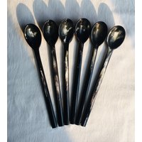 Set 0F 6 Horn Löffel Kaviar Eierlöffel von HaHornCraft