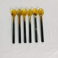 Set 0F 6 Horn Löffel Kaviar Eierlöffel von HaHornCraft