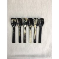 Set 0F 6 Horn Löffel Kaviar Eierlöffel Set 0F 6 Horn Löffel Kaviar Eierlöffel von HaHornCraft