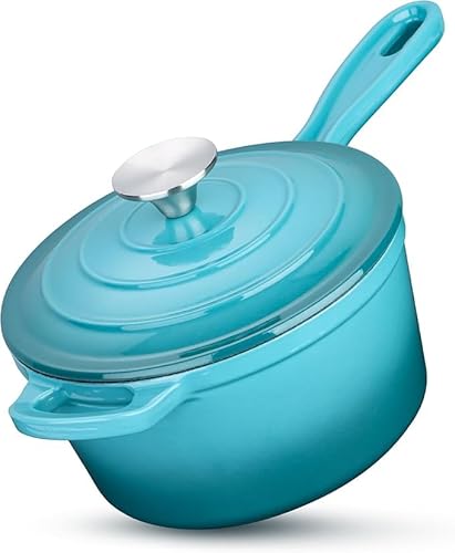 HaSteeL 2 QT Gusseisen-Emaille-Kochtopf – Grün von HaSteeL