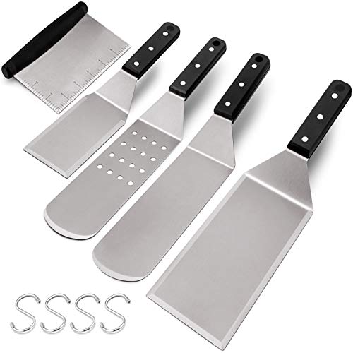HaSteeL Metallspachtel 5er Set Edelstahl Grillspachtel & Grillschaber – Mehrzweck-Grillzubehör für BBQ Hibachi Teppanyaki Flat Top Kochen, genieteter Griff & spülmaschinenfest HaSteeL Metallspachtel 5er Set Edelstahl Grillspachtel & Grillschaber – Mehrzweck-Grillzubehör für BBQ Hibachi Teppanyaki Flat Top Kochen, genieteter Griff & spülmaschinenfest von HaSteeL