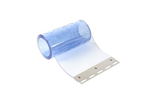 PVC Streifen 200 x 2 mm transparent mit montiertem Pendel aus Edelstahl als Ersatzstreifen, Zusatzstreifen für einen Streifenvorhang, lamellenvorhang, Stallvorhang (2,25 m lang) von HaVePro PVC