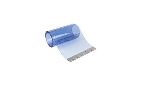 PVC Streifen 300 x 3 mm transparent mit montiertem Pendel aus Edelstahl als Ersatzstreifen, Zusatzstreifen für einen Streifenvorhang, Lamellenvorhang (2,00 m) von HaVePro PVC