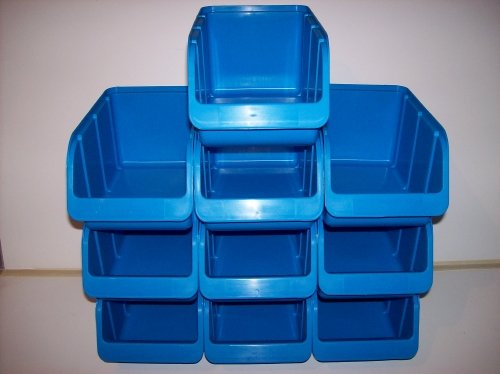 10 Stapelboxen Sichtboxen Lagerboxen Gr.3 blau 145x240x125 mm 10 Stapelboxen Sichtboxen Lagerboxen Gr.3 blau 145x240x125 mm von HaW
