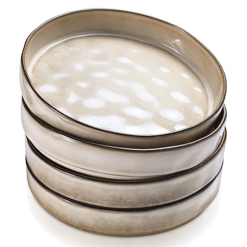 HaWare 21 cm Pastaschüsseln, große Salatschüsseln, 4er-Set, Steingut, flache Schüssel zum Essen, Premium-Servierschalen, stapelbar, mikrowellen- und spülmaschinenfest, Saturn Khaki HaWare 21 cm Pastaschüsseln, große Salatschüsseln, 4er-Set, Steingut, flache Schüssel zum Essen, Premium-Servierschalen, stapelbar, mikrowellen- und spülmaschinenfest, Saturn Khaki von HaWare