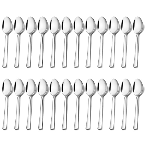 HaWare Kaffeelöffel 24 Stück, Edelstahl Teelöffel Dessertlöffel Set, Klein Löffel für Hause/Restaurant/Hotel, Hochglanzpoliert & Spülmaschinenfest - 13,5cm von HaWare