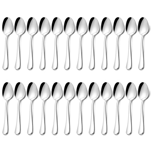 HaWare Kaffeelöffel 24 Stück, Edelstahl Teelöffel Dessertlöffel Set, Klein Löffel für Hause/Restaurant/Hotel, Hochglanzpoliert & Spülmaschinenfest - 13,5cm von HaWare