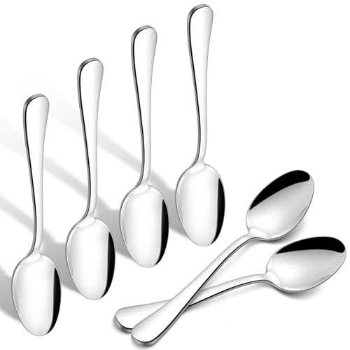 HaWare Kaffeelöffel, Edelstahl Teelöffel Dessertlöffel 6er Set, 13,5cm Klein Löffel für Hause/Restaurant/Hotel, Hochglanzpoliert & Spülmaschinenfest - Klassischer Runder Griff von HaWare