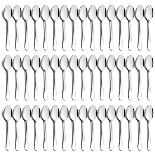 HaWare Edelstahl Kaffeelöffel Set (48, Runder Griff) von HaWare