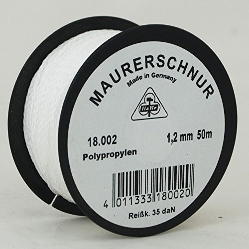 HaWe 18.002 Maurerschnur 50mx1, 2mm aus Polypropylen in weiß von HaWe