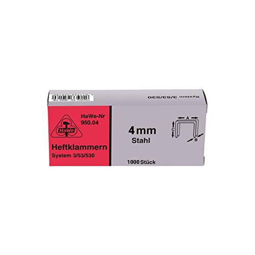 HaWe Ta-Klammern, Systeme 53, 1000 Stück, 4 mm, 950.04 von HaWe