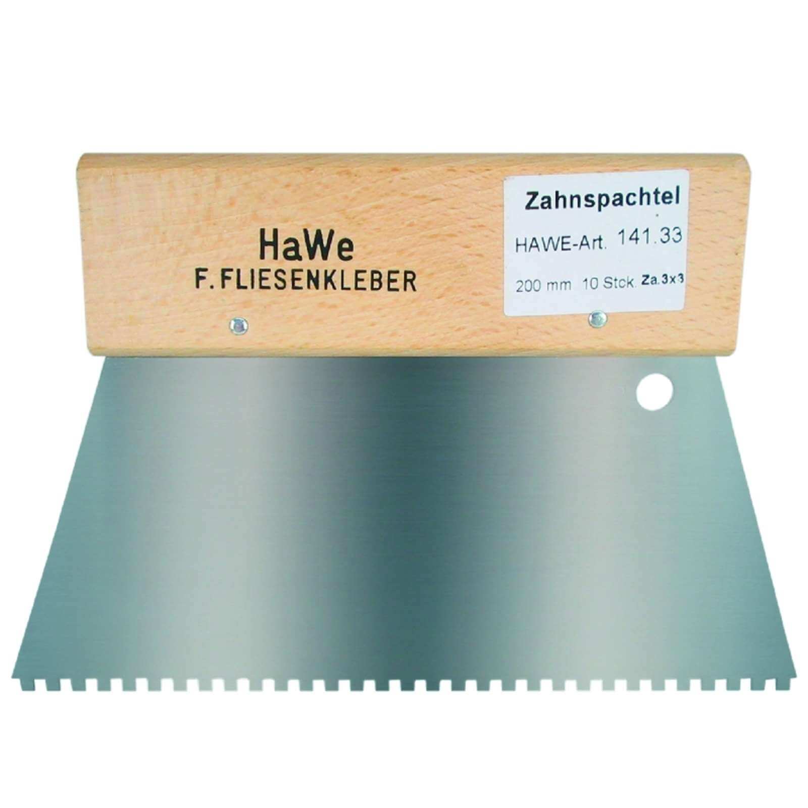 HaWe Zahnspachtel, Zahnkelle, Spachtel, Kleberspachtel, Rippenspachtel, Zahnung Ausführung:Viereckzahnung 3x3 mm von HaWe