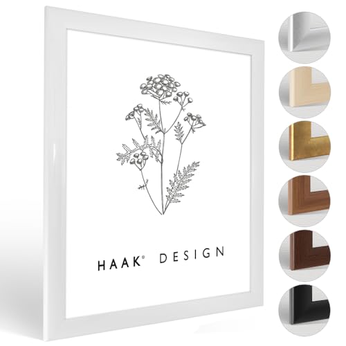 Haak Bilderrahmen (Klassik), ANTIREFLEX Acrylglas; 90X150cm Weiß (Hochglanz) von Haak