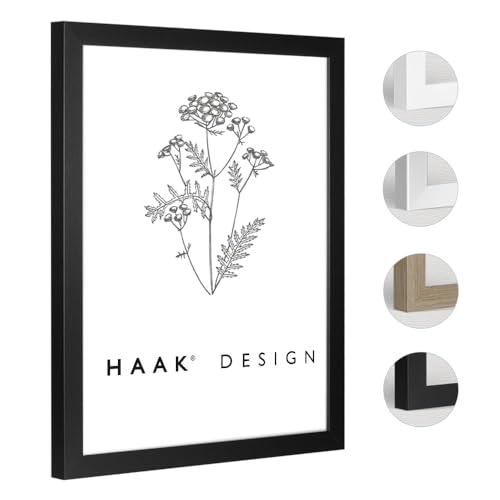 Haak Bilderrahmen modern stabil Bira Schwarz 70 X 90 cm von Haak