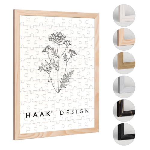 Haak Puzzlerahmen Amari Fichte Natur 48 X 64 cm (ca. 1000 Teile) Bilderrahmen Rahmen für Puzzle von Haak