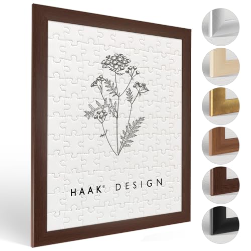Haak Puzzlerahmen Klassik Wenge (Dekor) 38 X 98 cm (ca. 1000 Teile) Bilderrahmen Rahmen für Puzzle von Haak