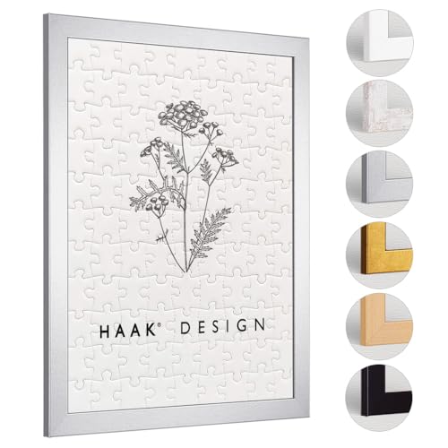 Haak Puzzlerahmen Lavanda ANTIREFLEX/Entspiegelt Alu geschliffen (Dekor) 75 X 98 cm (ca. 2000 Teile) Bilderrahmen Rahmen für Puzzle von Haak
