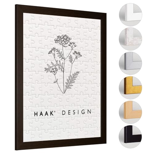 Haak Puzzlerahmen Lavanda Wenge (Dekor) 50 X 70 cm (ca. 1000 Teile) Bilderrahmen Rahmen für Puzzle von Haak