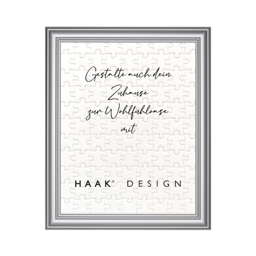 Haak Puzzlerahmen Luna Alu geschliffen 60 X 80 cm ANTIREFLEX ENTSPIEGELT Bilderrahmen Rahmen für Puzzle von Haak