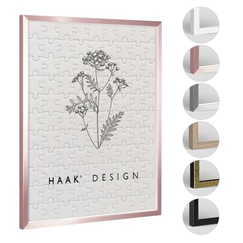 Haak Puzzlerahmen Sunny Rosegold 60 X 80 cm (ca. 1500 Teile) Bilderrahmen Rahmen für Puzzle von Haak