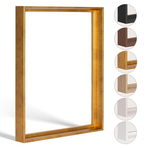 Haak Schattenfugenrahmen Flora in Blattgold 80x120cm von Haak