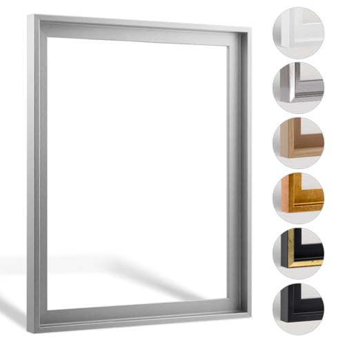 Haak Schattenfugenrahmen Levi in Alu geschliffen 80 X 100 cm für Keilrahmenbilder und Leinwände von Haak