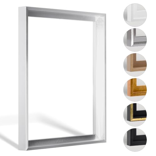 Haak Schattenfugenrahmen Levi in Silber poliert 80 X 120 cm für Keilrahmenbilder und Leinwände Glanz Edition Haak Schattenfugenrahmen Levi in Silber poliert 80 X 120 cm für Keilrahmenbilder und Leinwände Glanz Edition von Haak