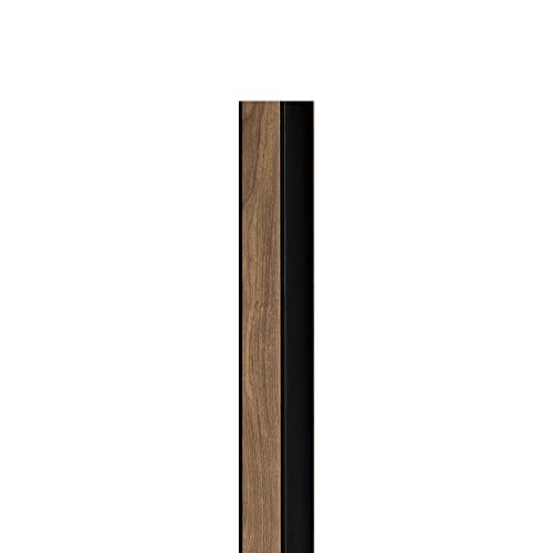HaakDesign 3D Wandpaneele Nussbaum Dekor ABSCHLUSSLEISTE Links Lamellenwand Neptun in Holz Optik Akustikpaneel zur Wandverkleidung Polystyrol Decor, 6,2x260cm (Abschlussleiste links) von HaakDesign