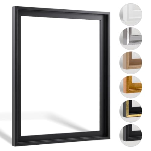 Haak Schattenfugenrahmen Levi in Schwarz (matt) 60 X 60 cm für Keilrahmenbilder und Leinwände von Haak