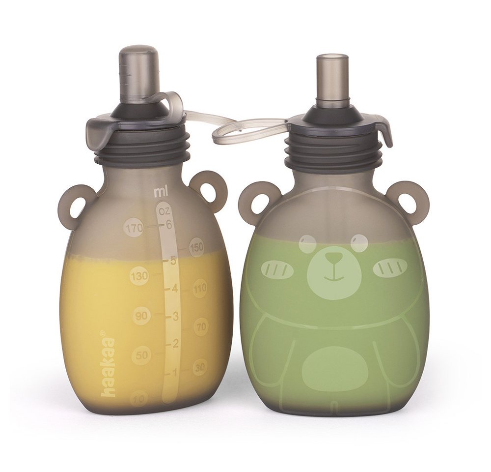 Haakaa Babyflasche Quetschies Happy Bear 2er Set, wiederverwendbar, 170ml Haakaa Babyflasche Quetschies Happy Bear 2er Set, wiederverwendbar, 170ml von Haakaa