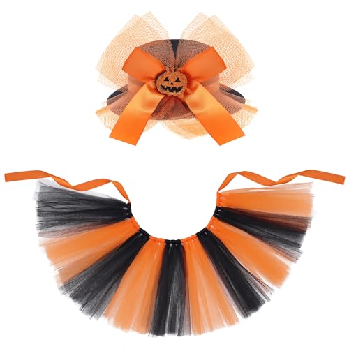 Haakong 2-teiliges Haustier-Kostüm-Set, Tutu-Rock mit Kürbishut für kleine Hunde und Katzen, Halloween-Party, Foto-Requisitenkostüm Haakong 2-teiliges Haustier-Kostüm-Set, Tutu-Rock mit Kürbishut für kleine Hunde und Katzen, Halloween-Party, Foto-Requisitenkostüm von Haakong