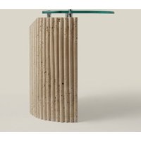 Marmor Beistelltisch Mit Licht, Travertin Nachttisch, Couchtisch, Naturstein Tisch, Licht An - Aus Fernbedienung Marmor Beistelltisch Mit Licht, Travertin Nachttisch, Couchtisch, Naturstein Tisch, Licht An - Aus Fernbedienung von HaandCraft