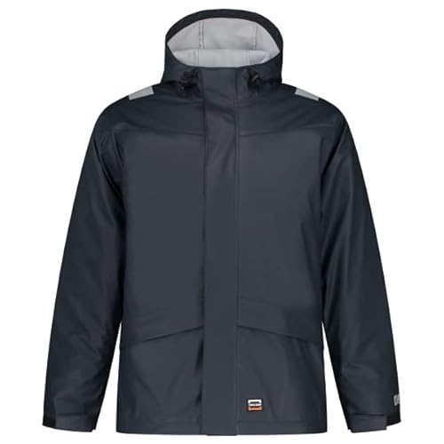 Tricorp 403016 Safety Multinorm Regenjacke, 45% Polyurethaan/55% Polyester Buitenjas, 100% Katoen Vlamvertragend PU Coated Uitneembare Binnenjas, 240g/m², Tinte, Größe M von Haas F1 Team