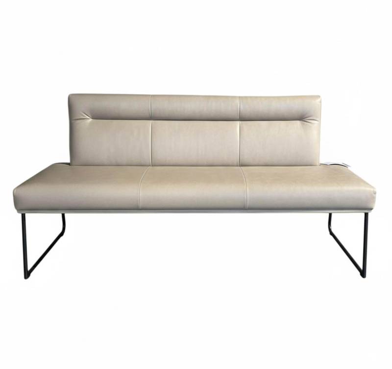 Bank Columbo Leder Rancho 1805 Fango Beige Metallgestell Rundrohr Schwarz Lackie... Bank Columbo Leder Rancho 1805 Fango Beige Metallgestell Rundrohr Schwarz Lackie... von Haas