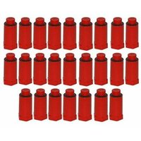 Haas - 25x Baustopfen 1/2 Zoll rot Kunststoff Abdrückstopfen Prüfstopfen von Haas