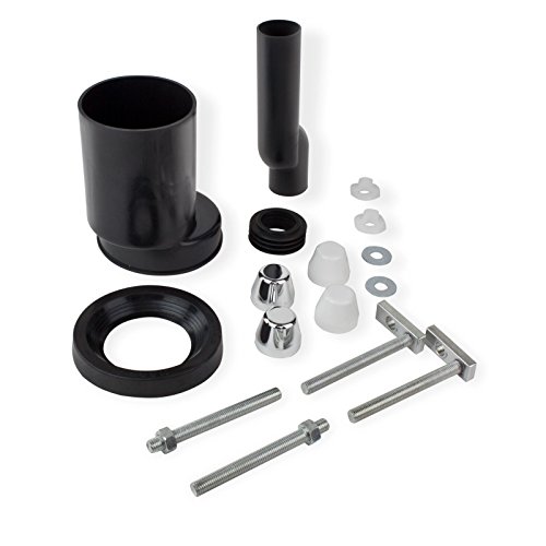 MARKENPRODUKT 3283 WC-Anschlussgarnitur DN110 Etagiert um 2,5 cm, schwarz von Markenprodukt
