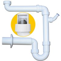 PP-Raumspar Kugelverschlußsiphon DN 50, 1 1/2" & 1 1/4" für Spülen und Waschtische, weiss PP-Raumspar Kugelverschlußsiphon DN 50, 1 1/2" & 1 1/4" für Spülen und Waschtische, weiss von Haas