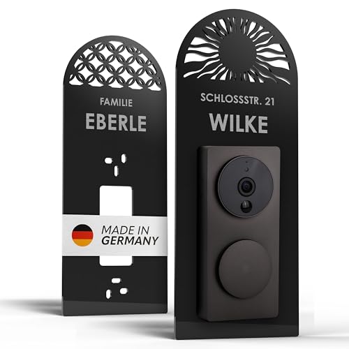 Håvn ® Personalisiertes Klingelschild für Aqara – Briefkasten Namensschild aus Acryl – Türschild Haustür mit Gravur – Briefkastenschild Postkasten Haustürschild (Halbrund) von Håvn