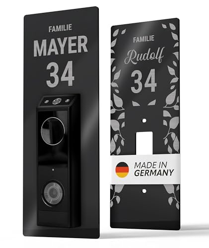 Håvn ® Personalisiertes Klingelschild für Eufy – Briefkasten Namensschild aus Acryl – Türschild Haustür mit Gravur – Briefkastenschild Postkasten Haustürschild von Håvn
