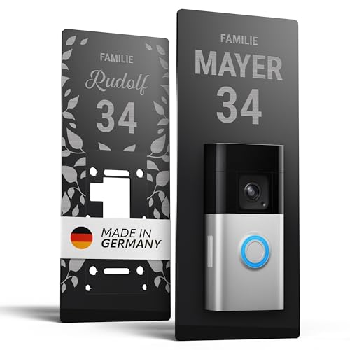 Håvn ® Personalisiertes Klingelschild für Ring Doorbell 2, 3, 4 – Briefkasten Namensschild aus Acryl – Türschild Haustür mit Gravur – Briefkastenschild Postkasten Haustürschild von Håvn