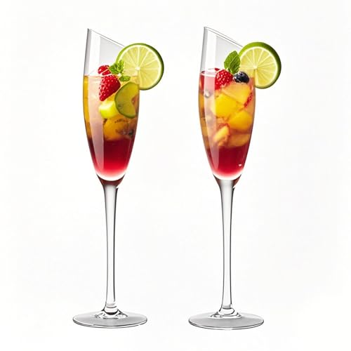 237 ml mundgeblasene Martinigläser Set von 2 Nick und Nora Cocktailgläsern, Coupé-Glaswaren, kleine Cocktailgläser für Manhattan, Cosmopolitan, Espresso mit Geschenkbox von Haayymo