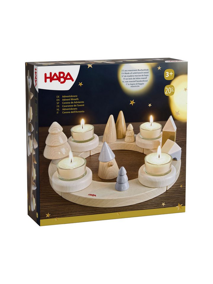 Haba Adventskranz Adventskranz, Weihnachtskranz, Advent Deko, aus Holz von Haba
