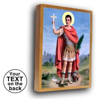 Ikone Des Heiligen Expeditus, Heiliger Expedite Märtyrer, Christliches Ikonengeschenk, Personalisiertes Konfirmationsgeschenk von HabakukArt