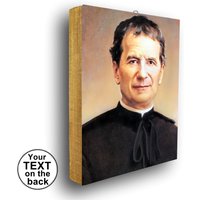 Saint John Bosco, Holz Ikone, Don St Bosco Druck von HabakukArt