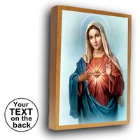 Unbeflecktes Herz Mariens, Heiligstes Herz, Heilige Jungfrau Maria, Maria Gesegnete Mutter, Religiöse Ikone von HabakukArt