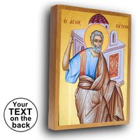 st Peter Ikone, Ikone Des Heiligen Petrus, Der Apostel, Devotionalie Benutzerdefinierte Geschenk, Apostel Geschenk von HabakukArt