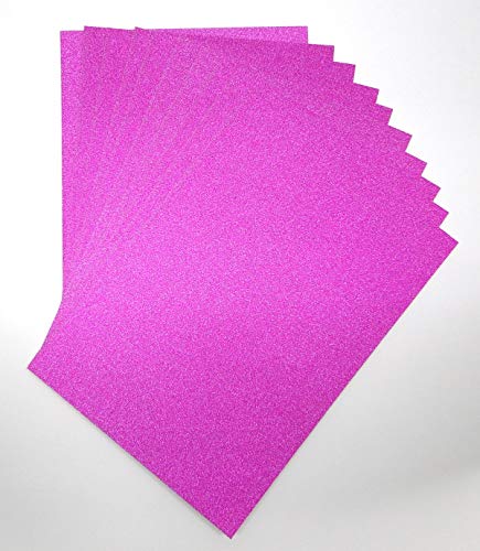 Glitzer-Papier, A4, fusselfrei, glitzernd, glitzernd, Karton, 250 g/m², säurefrei, Hellrosa – 10 Blatt von Habercrafts