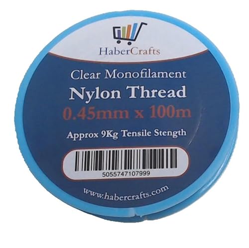 Habercrafts Angeldraht, Kunststoff Nylon, 0,45 mm, 1 Stück, 100 Habercrafts Angeldraht, Kunststoff Nylon, 0,45 mm, 1 Stück, 100 von Habercrafts