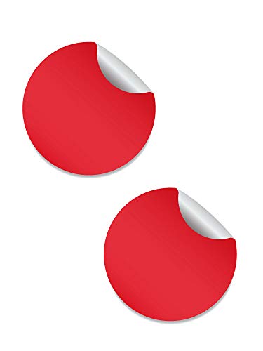 Roter Klebekreis. Benutzerdefinierter Durchmesser (2 Einheiten) von Haberdashery Online